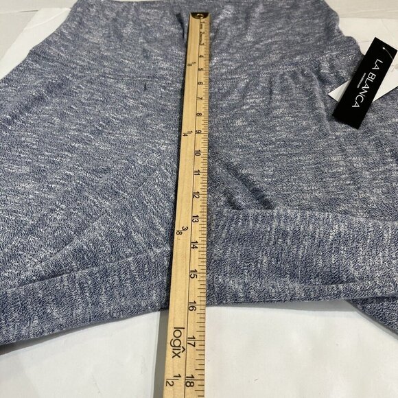 La Blanca Palazzo Pant Womens 1X Heathered Blue Wide Leg Pull On Cover‎ Up Beach - Picture 6 of 10